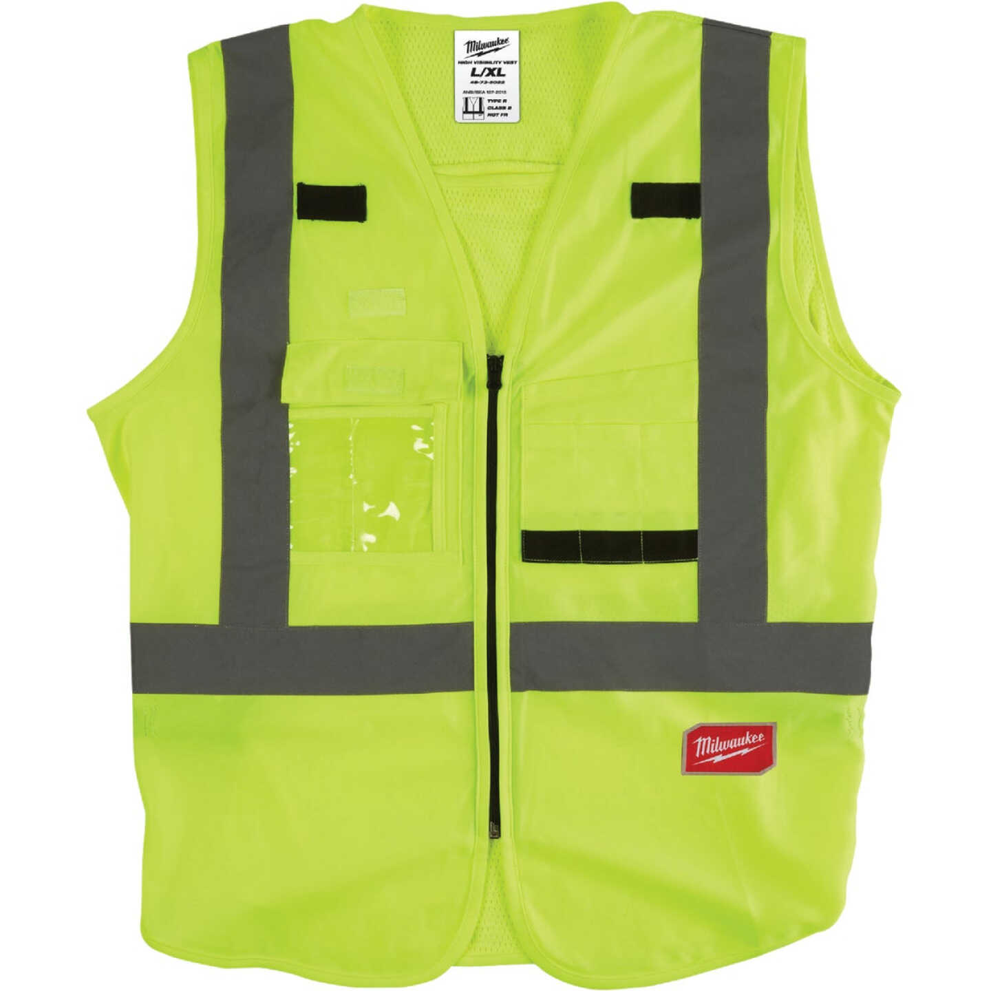 Milwaukee ANSI Class 2 Hi Vis Yellow Safety Vest, Large/XL Image 1