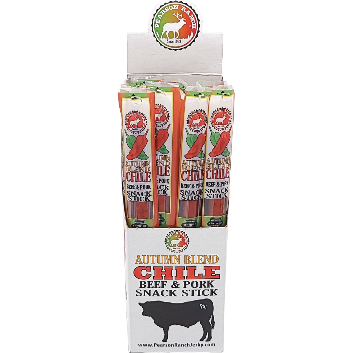 Pearson Ranch Jerky Autumn Blend Chile Beef & Pork Snack Stick Image 3