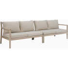 Linon Svana 54 In. W. x 32 In. D. Natural Finish Wood Loveseat Set with Beige Cushions (2-Piece) Image 1