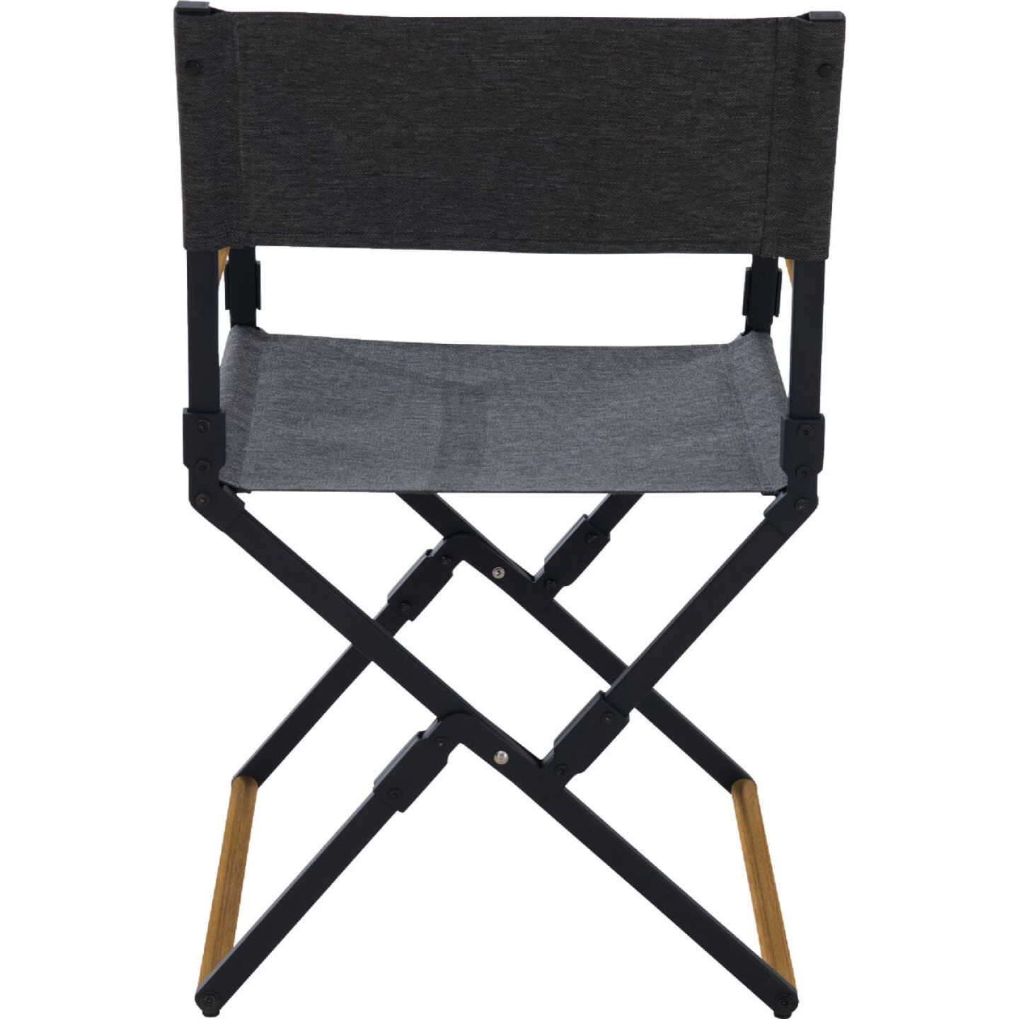 Sunjoy Heavy-Duty Steel Textilene Charcoal Folding Chair Image 4