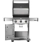 Napoleon Rogue 425 3-Burner with Cast Iron Grids LP Gas Grill, Stainless Steel Image 5