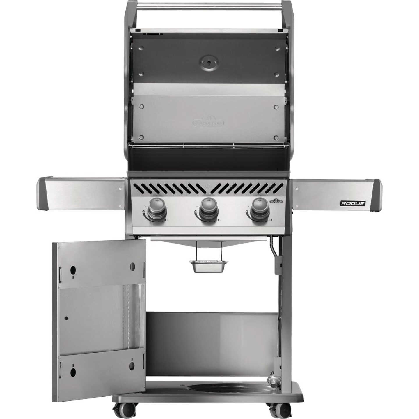 Napoleon Rogue 425 3-Burner with Cast Iron Grids LP Gas Grill, Stainless Steel Image 5
