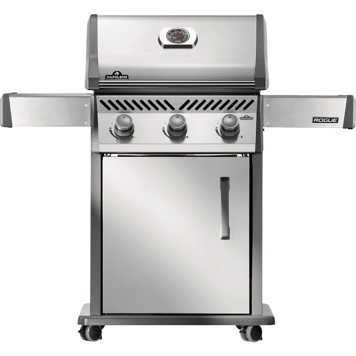 Napoleon Rogue 425 3-Burner with Cast Iron Grids LP Gas Grill, Stainless Steel Image 1