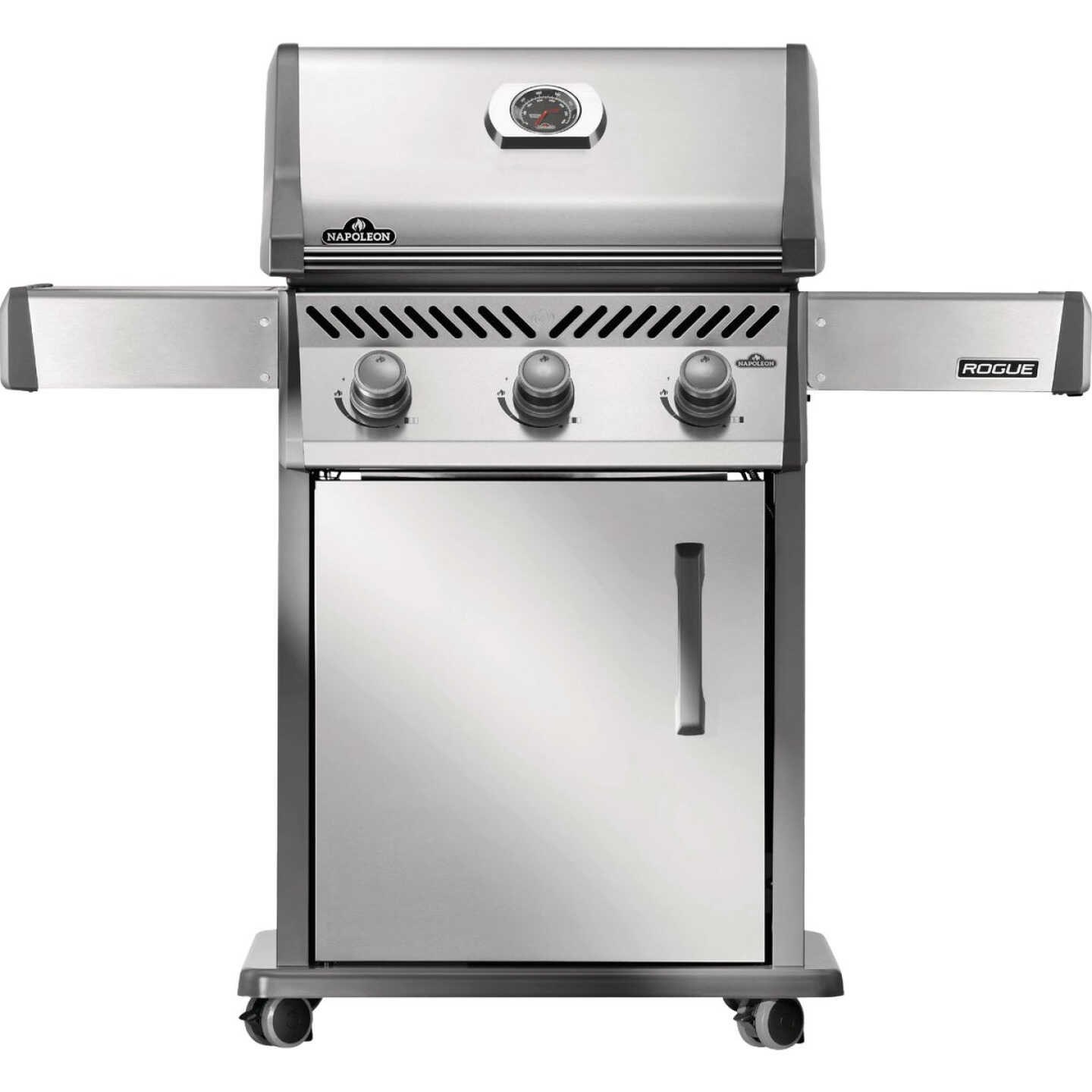 Napoleon Rogue 425 3-Burner with Cast Iron Grids LP Gas Grill, Stainless Steel Image 1