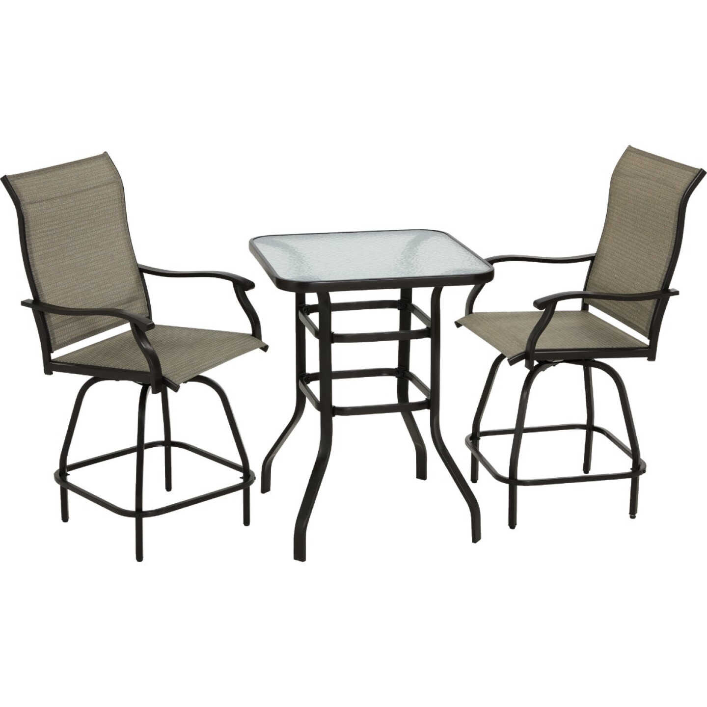StyleBuilt 3-Piece High-Top Outdoor Bar Set Image 1