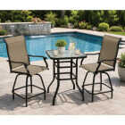 StyleBuilt 3-Piece High-Top Outdoor Bar Set Image 2