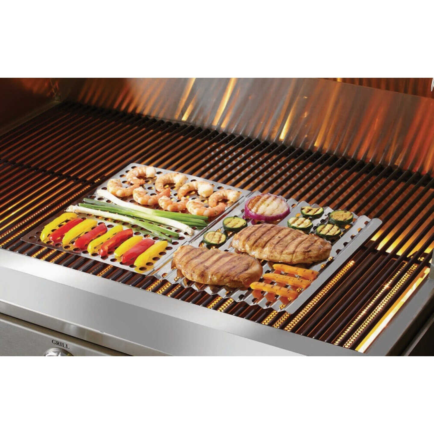 Mr. Bar-B-Q 12 In. x 18 In. Stainless Steel Reusable BBQ Sheet Image 2