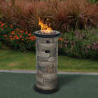 Bond Wellsville 13 In. W. x 28.35 In. H. x 13 In. L. Cylinder Gas Fire Column Image 1