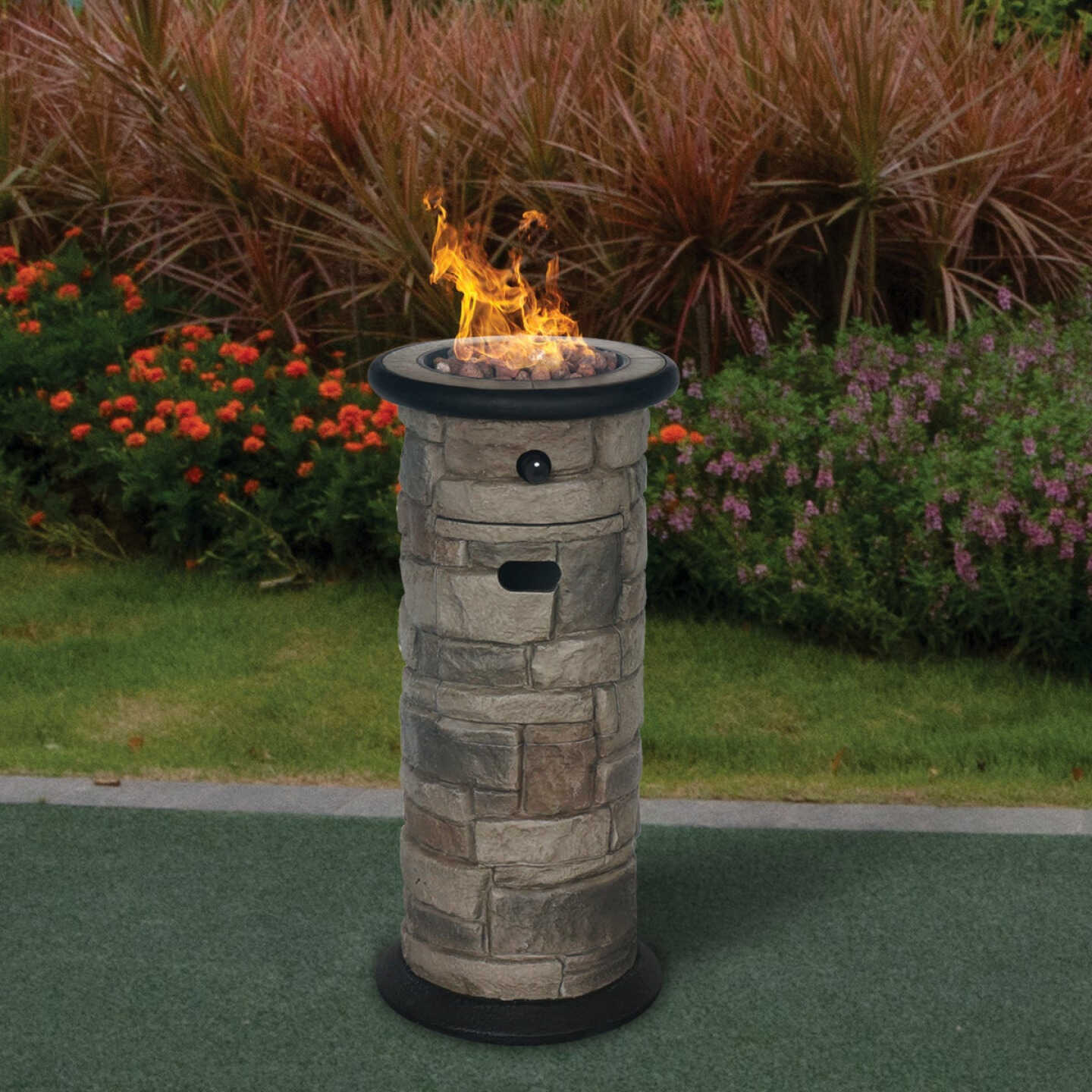 Bond Wellsville 13 In. W. x 28.35 In. H. x 13 In. L. Cylinder Gas Fire Column Image 1