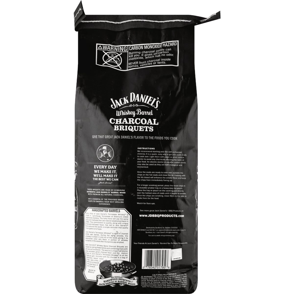 Jack Daniel's 8 Lb. Whiskey Barrel Charcoal Briquets Image 4