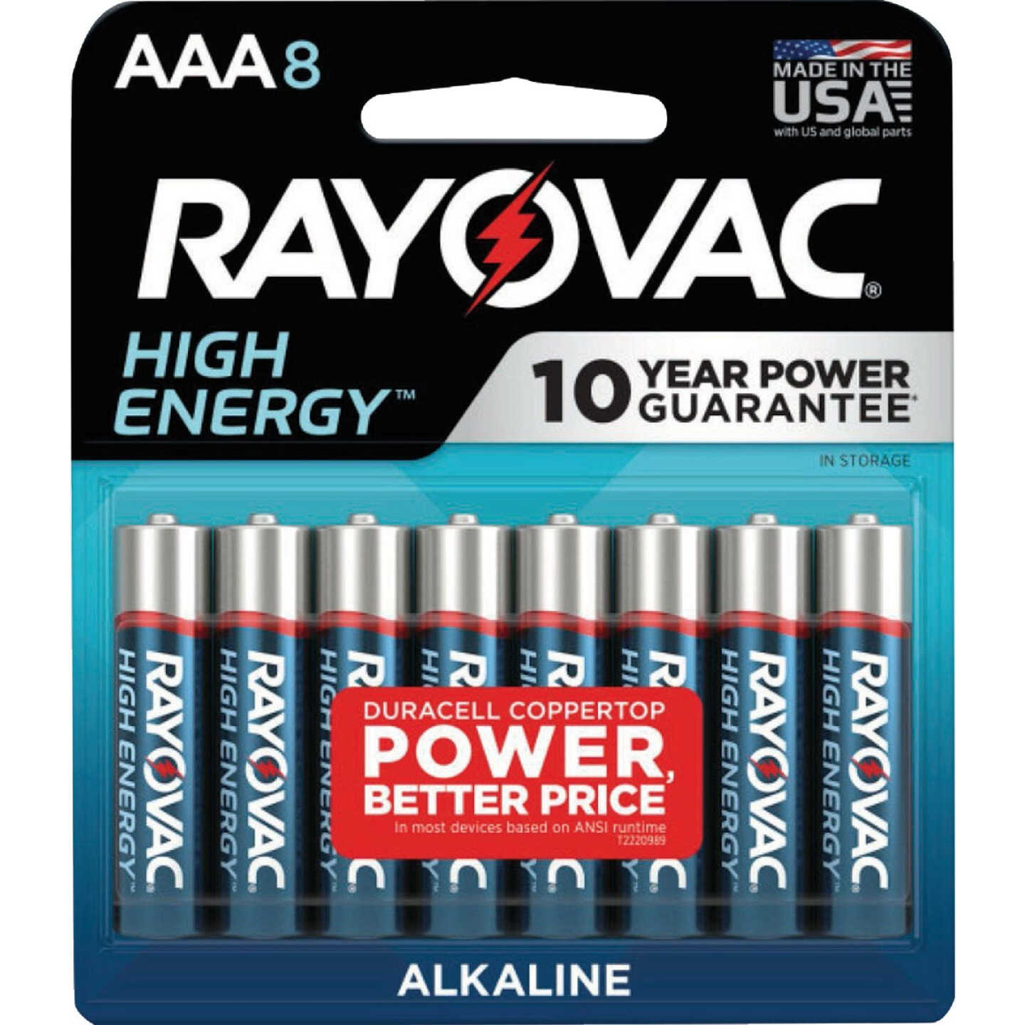 Rayovac High Energy AAA Alkaline Battery (8-Pack) Image 1
