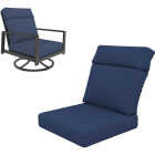 Northcape International Rockton Navy Polyester High Back Swivel Rocker Navy Cushion Image 2