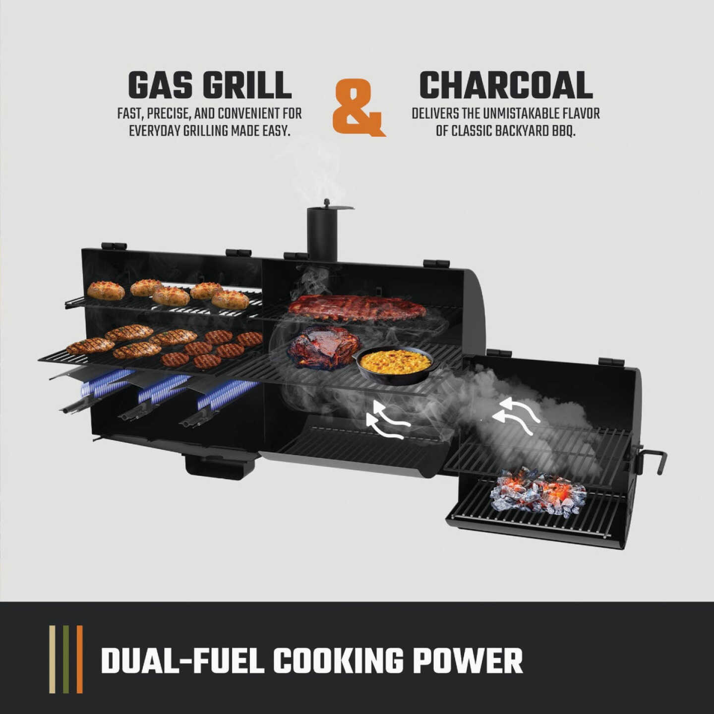 Oklahoma Joe's Canyon Combo Charcoal/Gas Smoker & Grill Image 8