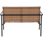 Sunjoy Brown Wicker Heavy-Duty Steel Outdoor Stacking Loveseat Image 4