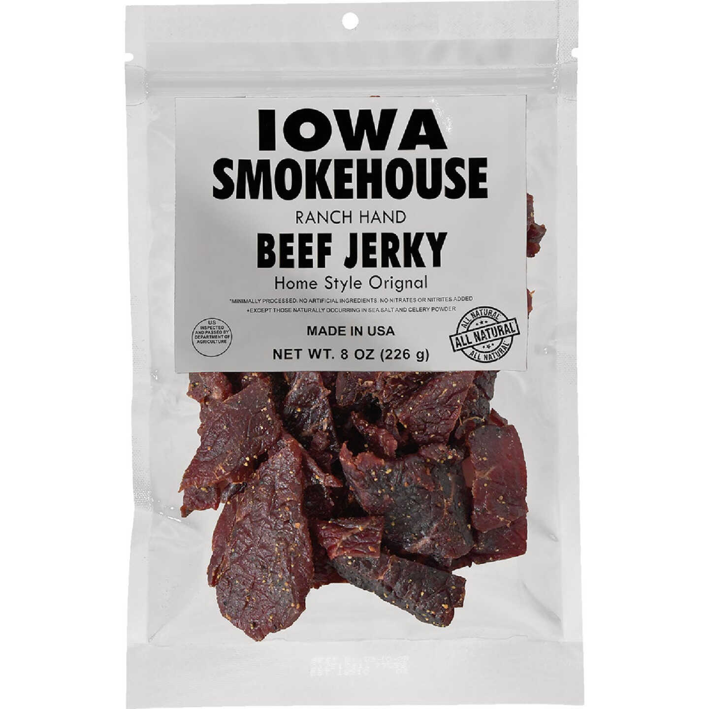 Iowa Smokehouse 8 Oz. Original Homestyle Ranch Hand Beef Jerky Image 1