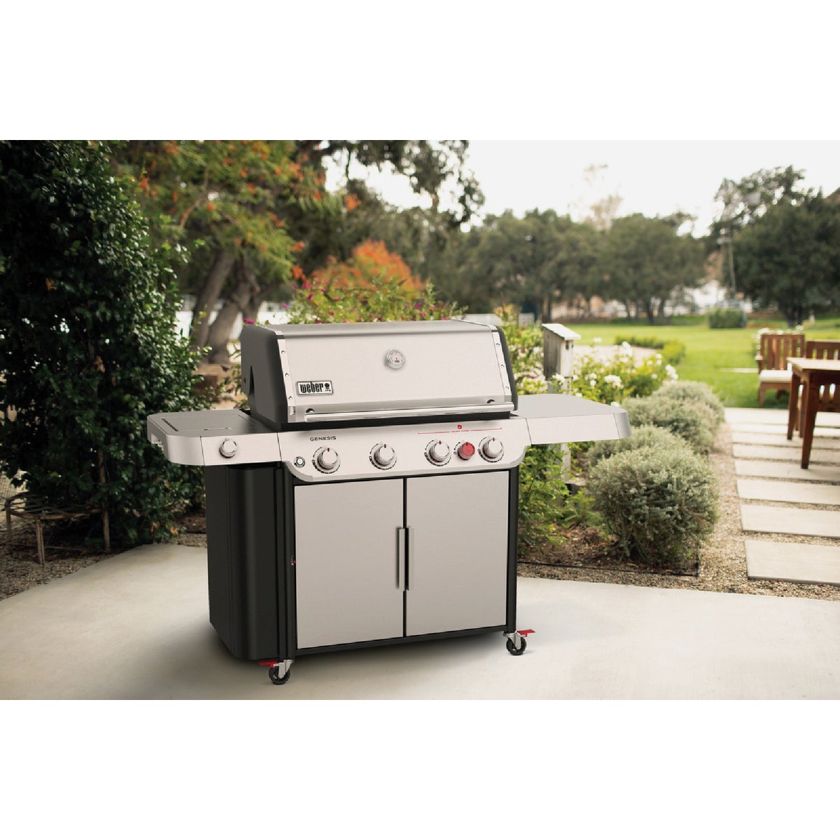 Weber Genesis SPX-435 4-Burner Liquid Propane Gas Grill, Stainless Steel Image 2