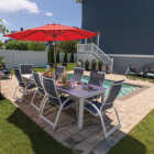Cabana Beach 9 Ft. Aluminum Pole Red Formosol Market Umbrella Image 2