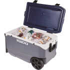 Igloo MaxCold Latitude 90 Qt. 2-Wheeled Cooler, Ash Gray & Aegean Sea Image 4