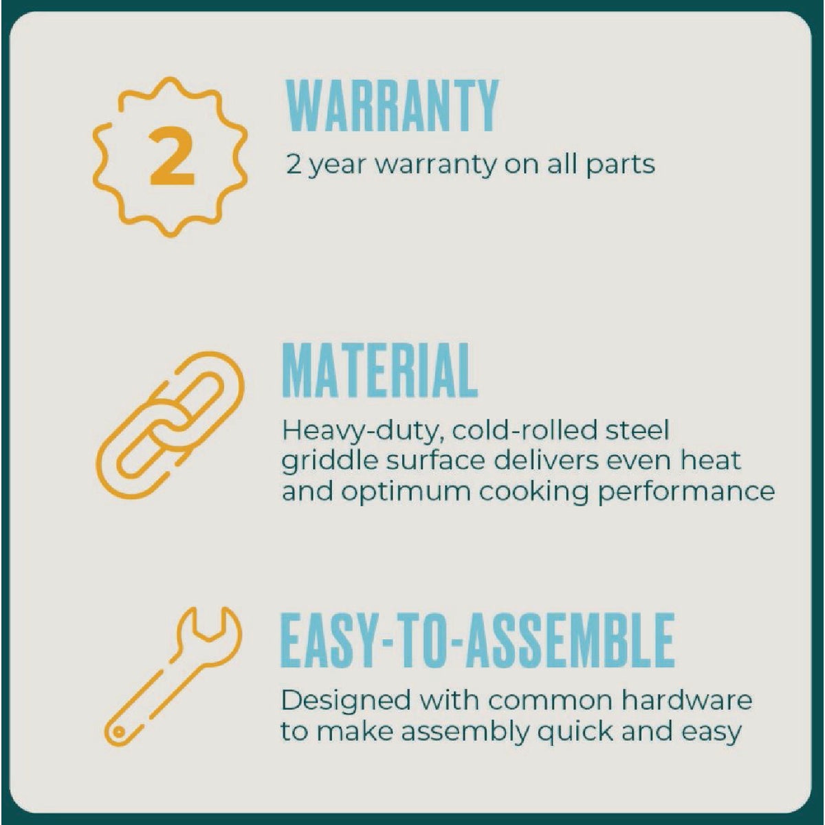 Char-Broil 36 In. Performance Series Deluxe Propane Gas Griddle with Cart 4 Burner Flat Top Grill, Black Image 6