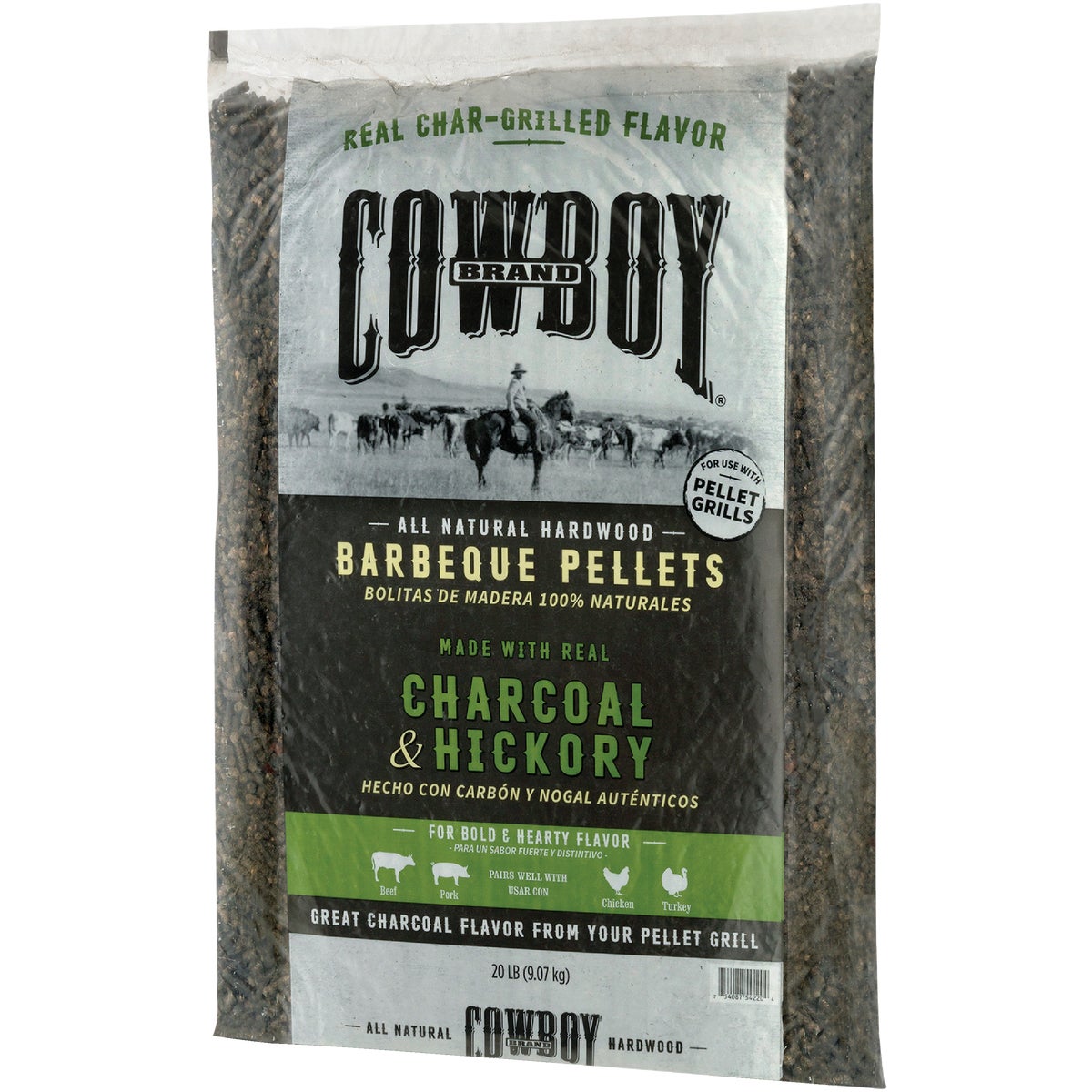 Cowboy 20 Lb. Charcoal & Hickory Barbeque Pellets Image 4