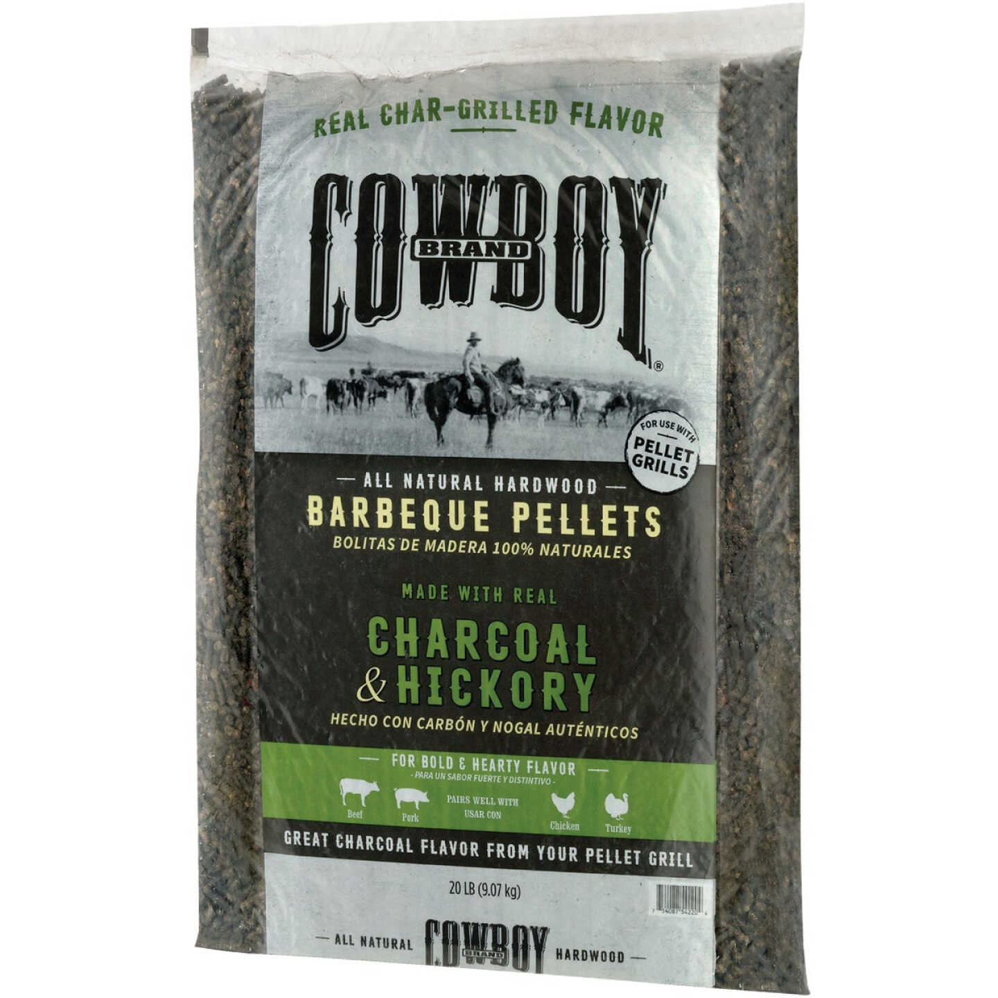 Cowboy 20 Lb. Charcoal & Hickory Barbeque Pellets Image 4
