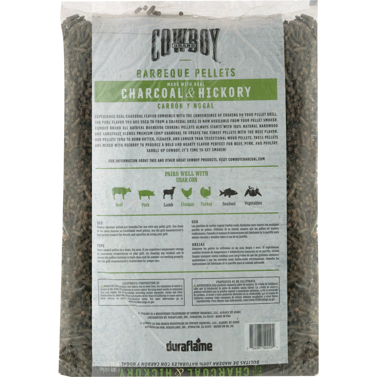 Cowboy 20 Lb. Charcoal & Hickory Barbeque Pellets Image 5