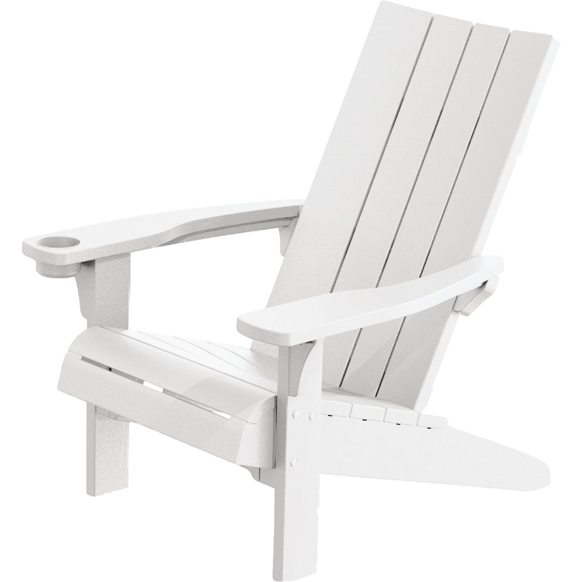 Adams Keter White Resin Modern Adirondack Chair