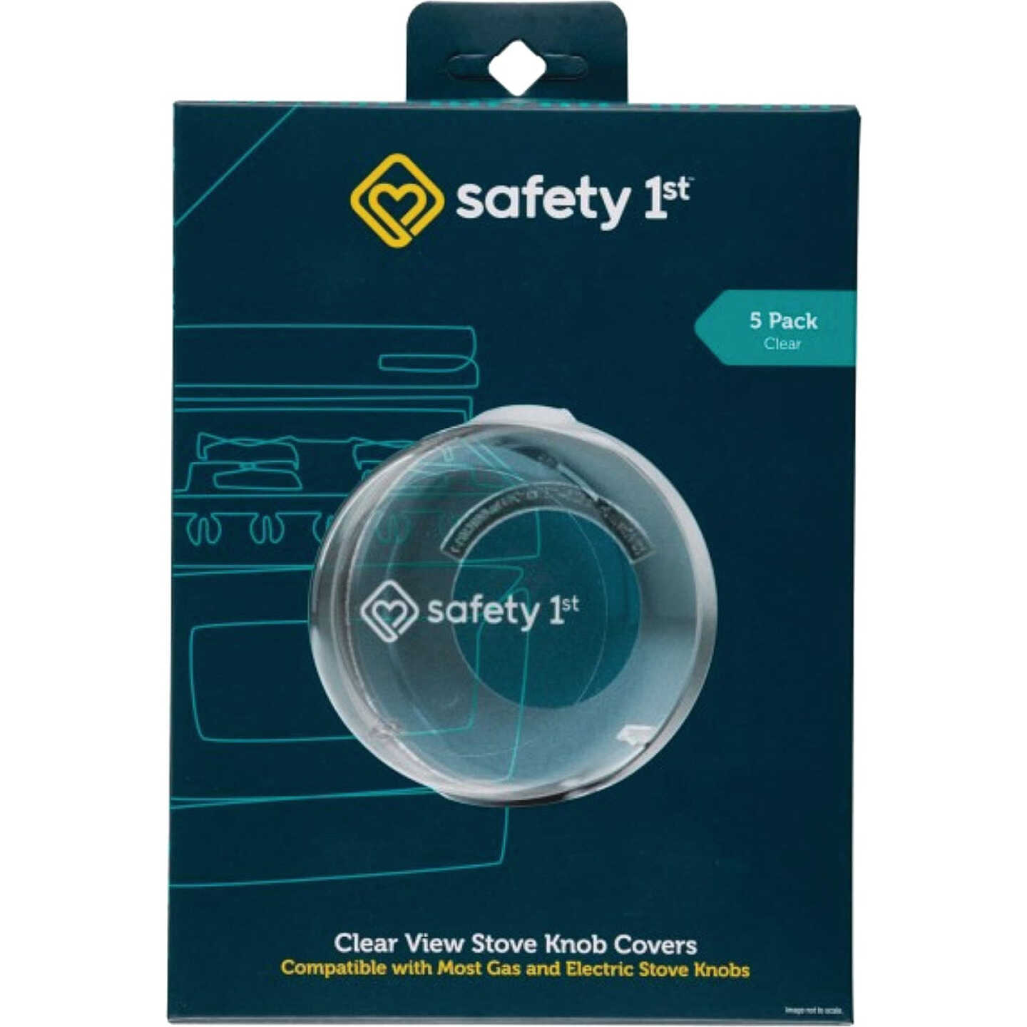 Safety 1st Clear View Plastic Stove Knob Covers (5-Pack) Image 1