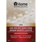 Home Impressions Warm White 100-Bulb Micro 5MM Mini LED Light Set with White Wire Image 2