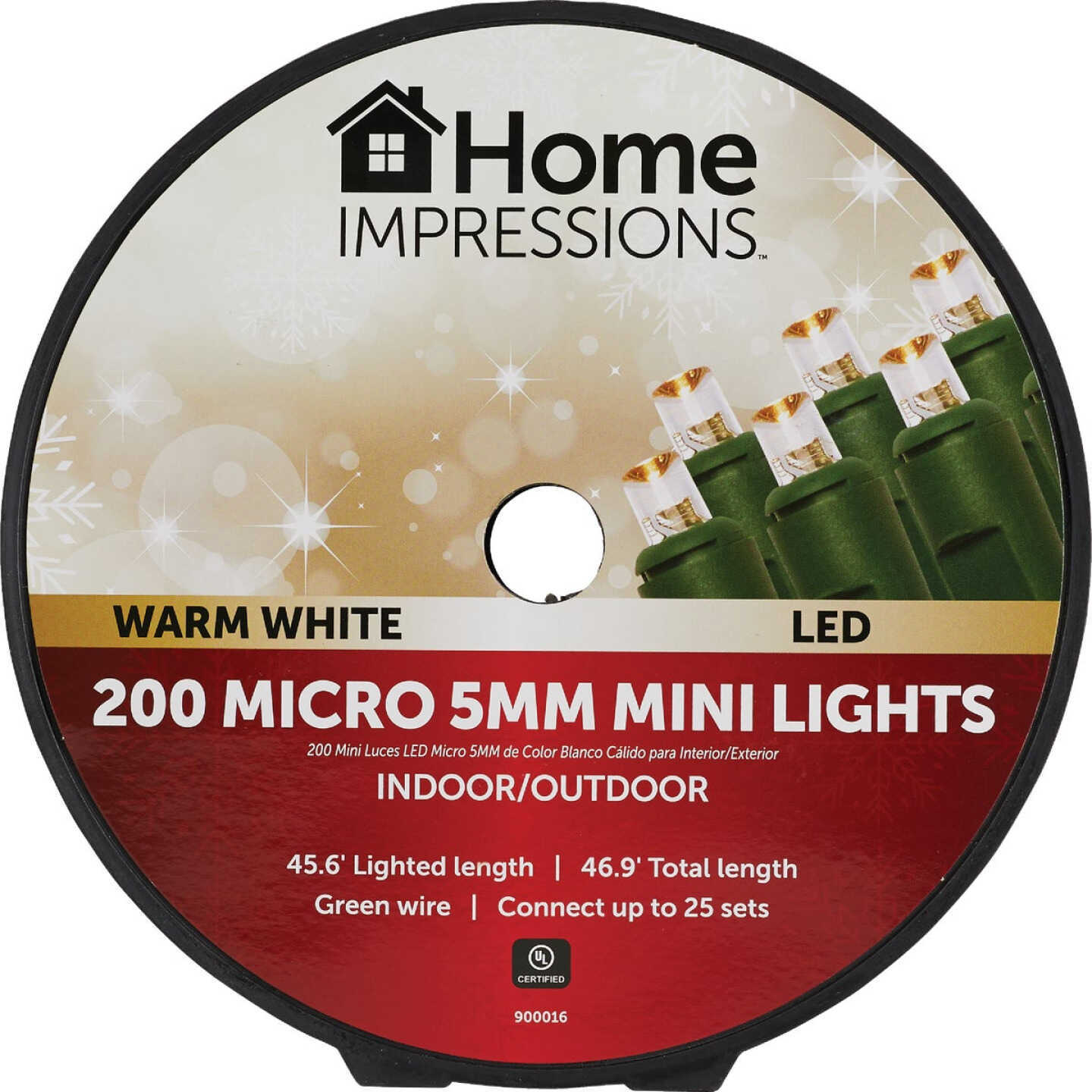 Home Impressions Warm White 200-Bulb Micro 5MM Mini LED Light Set Image 2