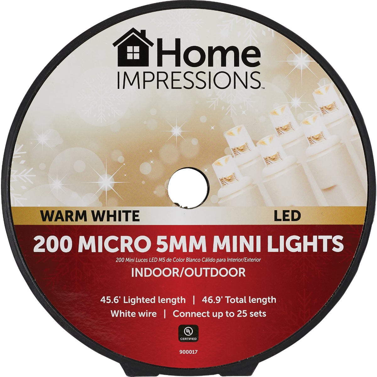 Home Impressions Warm White 200-Bulb Micro 5MM Mini LED Light Set with White Wire Image 2