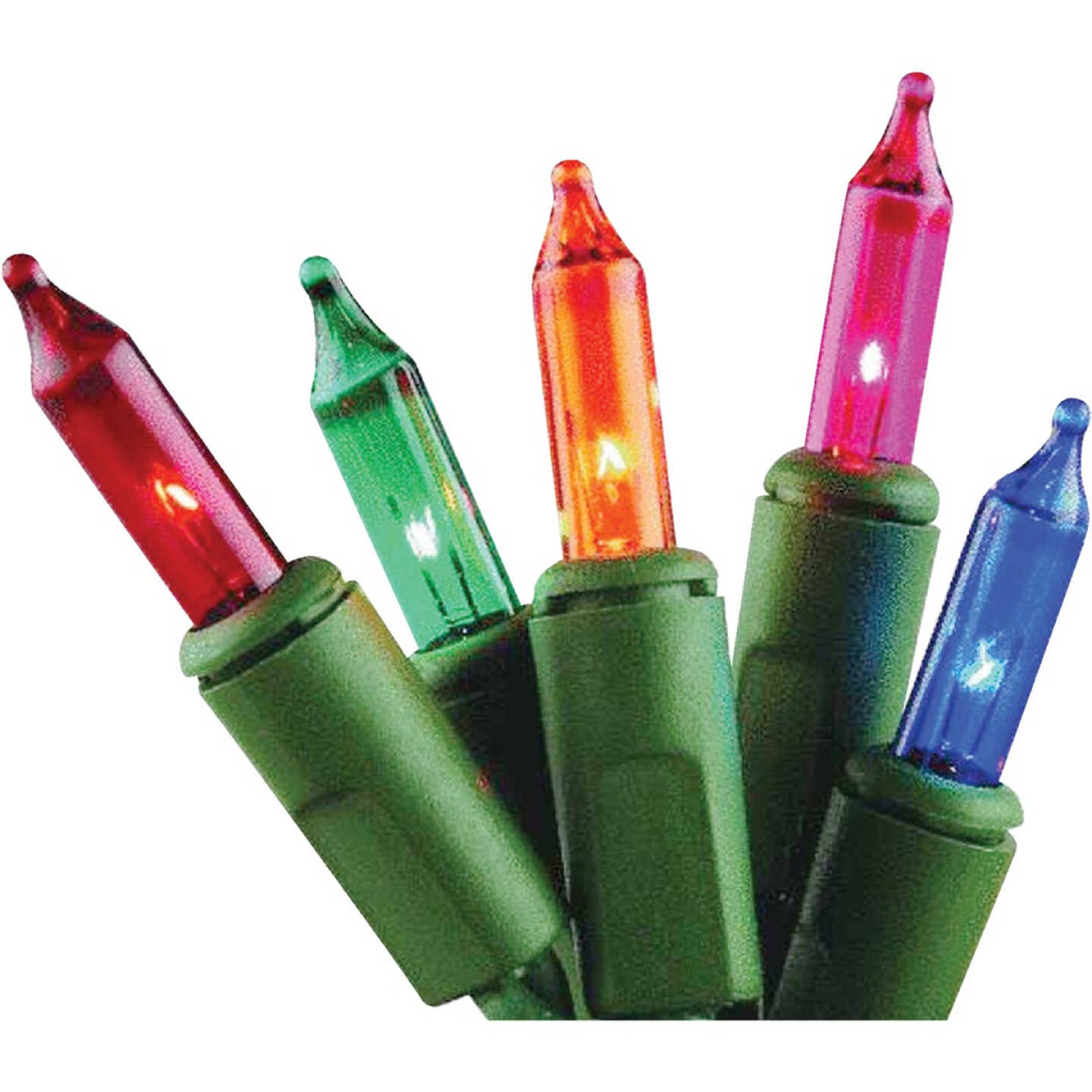 Home Impressions Multi 300-Bulb Mini
Incandescent Icicle Light Set with
Green Wire Image 1