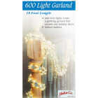 J Hofert Clear 600-Bulb Mini Incandescent Garland Light Set with White Wire Image 2