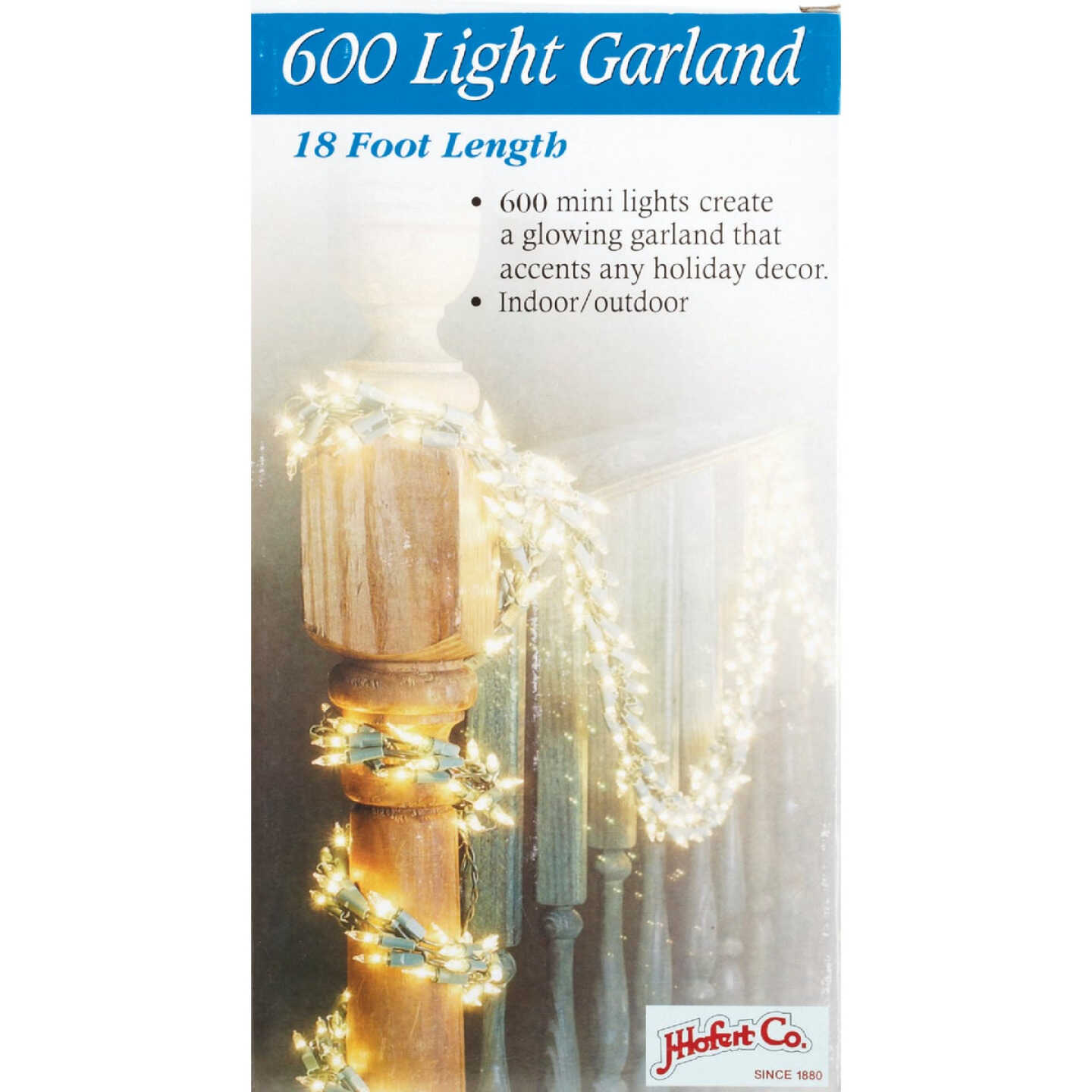 J Hofert Clear 600-Bulb Mini Incandescent Garland Light Set with White Wire Image 2