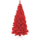 7' RED TRANSPARENT TREE Image 1