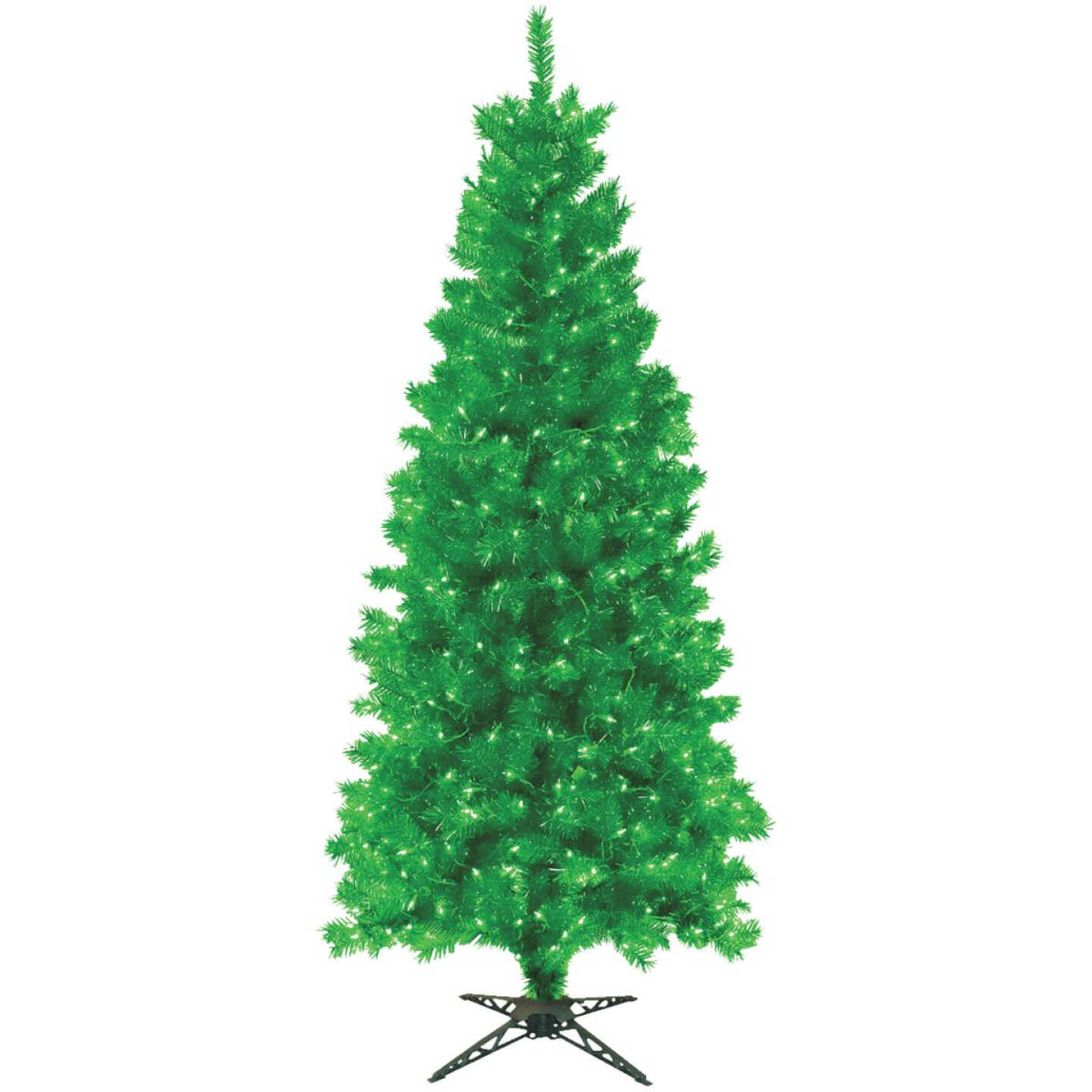 7' GRN TRANSPARENT TREE Image 1