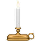Xodus Deluxe 6 In. W. x 9 In. H. x 1.75 In. D. Antique Brass LED Battery Operated Candle Image 1