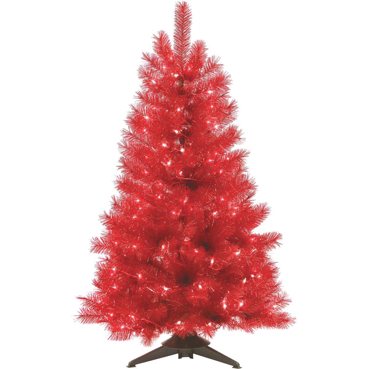 RED TRANS CLEAR LT TREE
