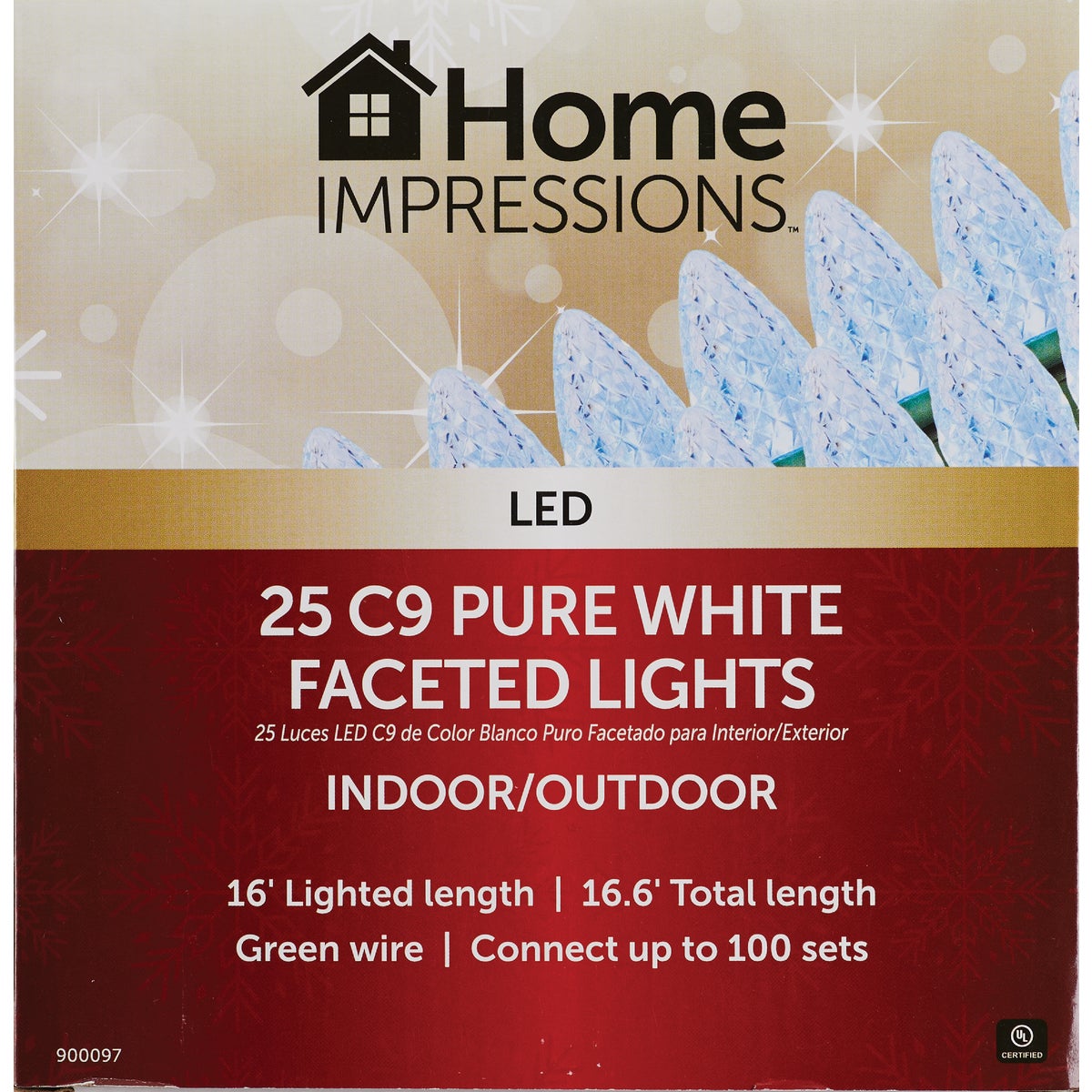 Home Impressions Pure White 25-Bulb C9 LED Light Set Image 2