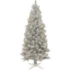 SILVER 7' W/CLR LT TREE Image 1