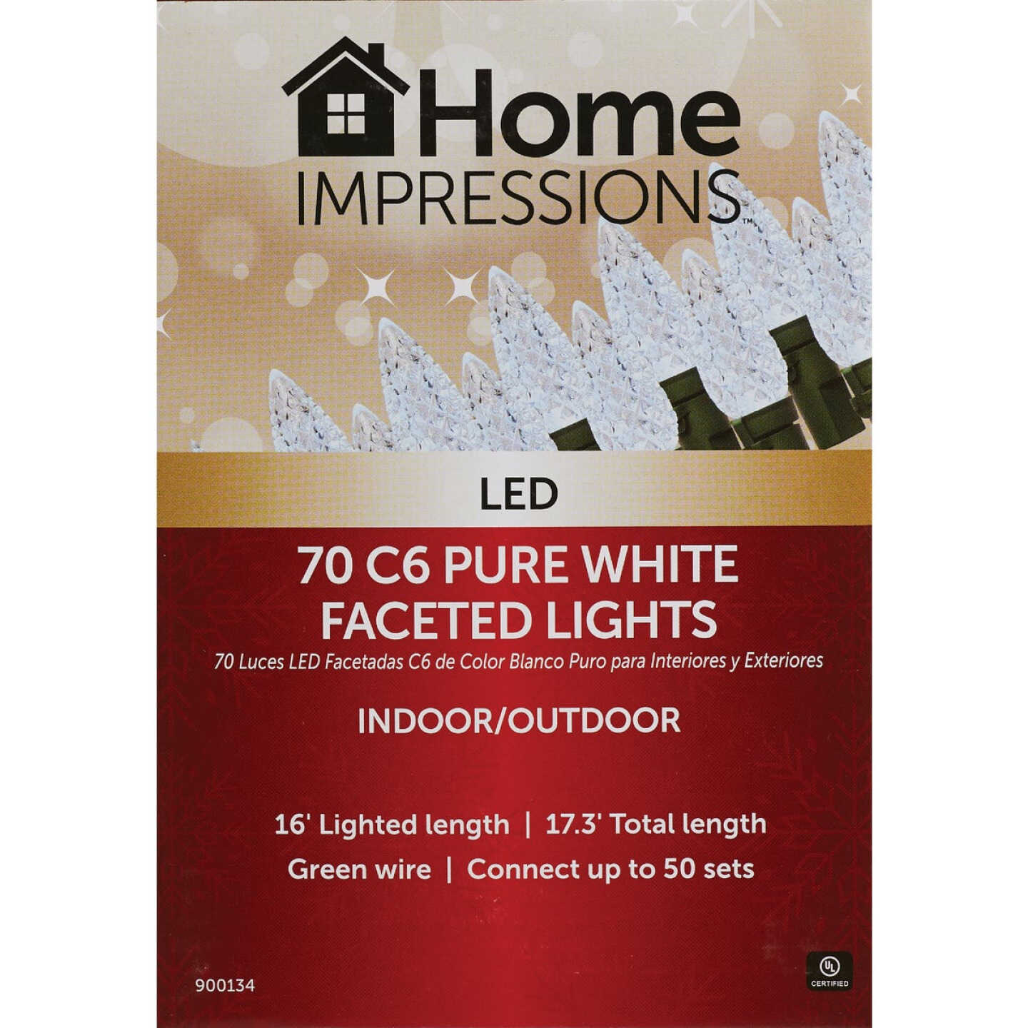 Home Impressions Pure White 70-Bulb C6 LED Light Set Image 2