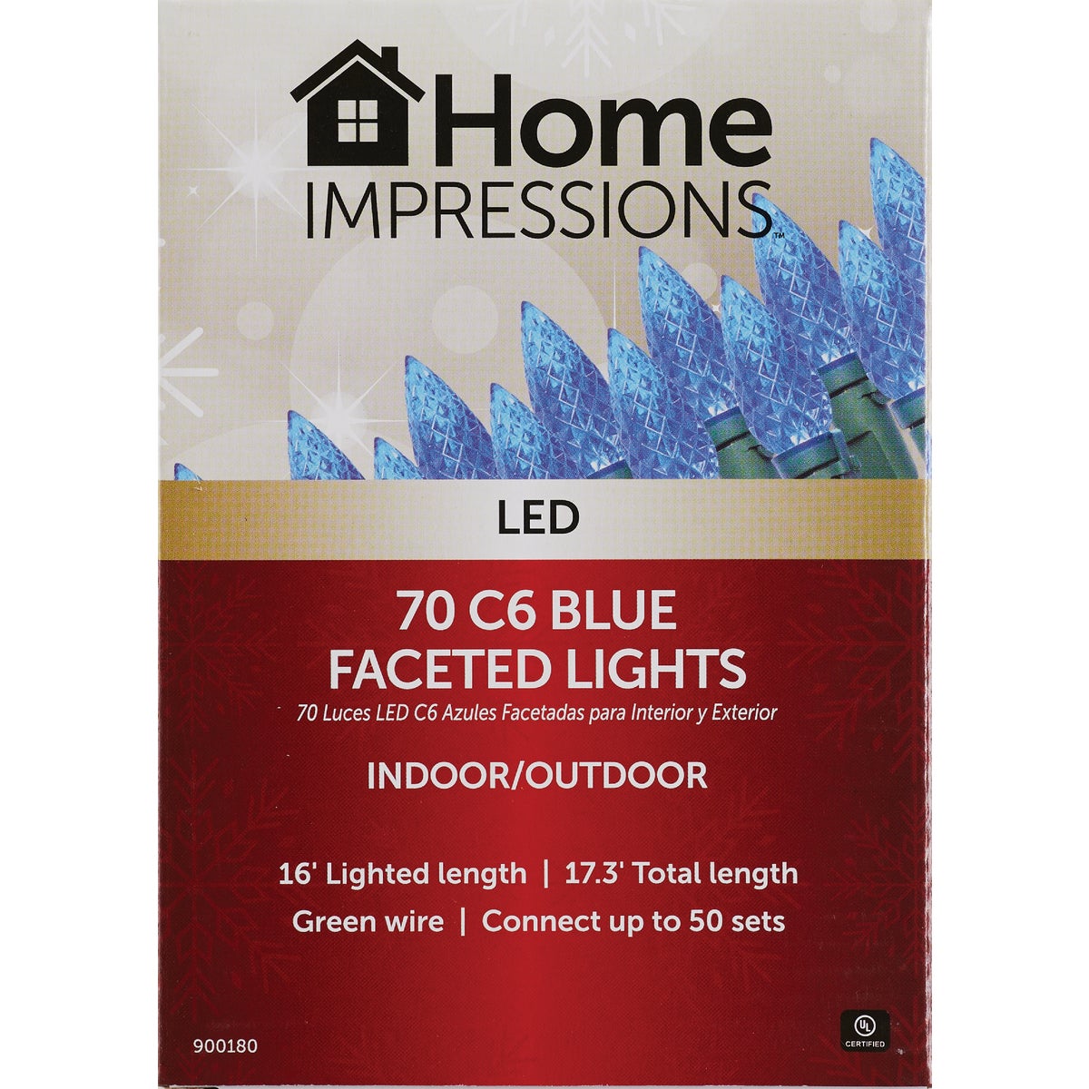Home Impressions Blue 70-Bulb C6 LED Light Set Image 2