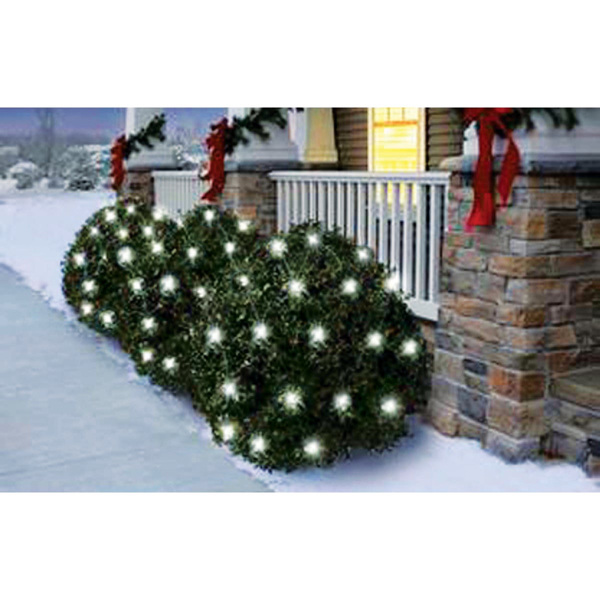 J Hofert Clear 70-Bulb M5 Twinkle LED 4 Ft. x 4 Ft. Net Light Set Image 2