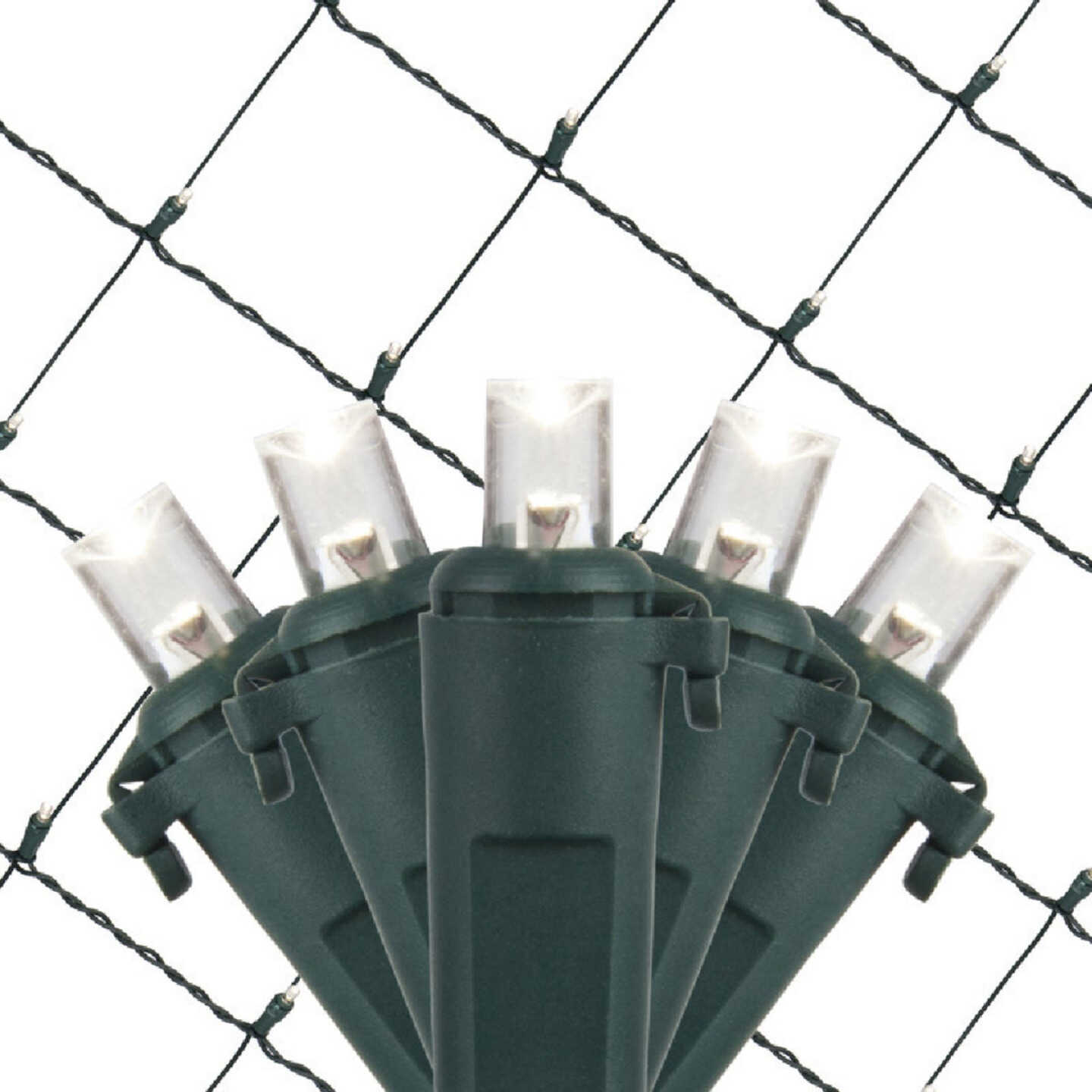 J Hofert Clear 70-Bulb M5 Twinkle LED 4 Ft. x 4 Ft. Net Light Set Image 4