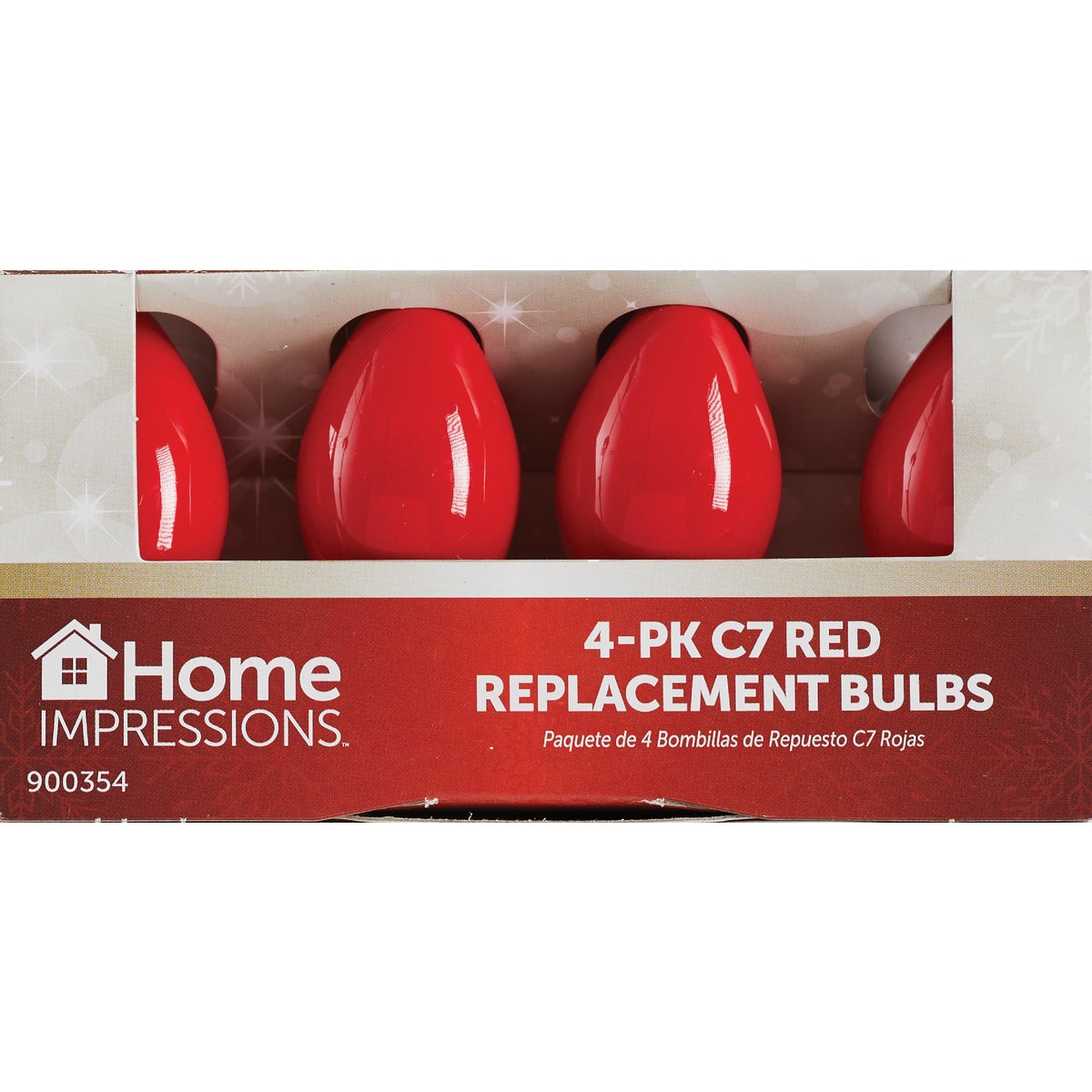 Home Impressions C7 Red Ceramic 125V Replacement Light Bulb (4-Pack) Image 2