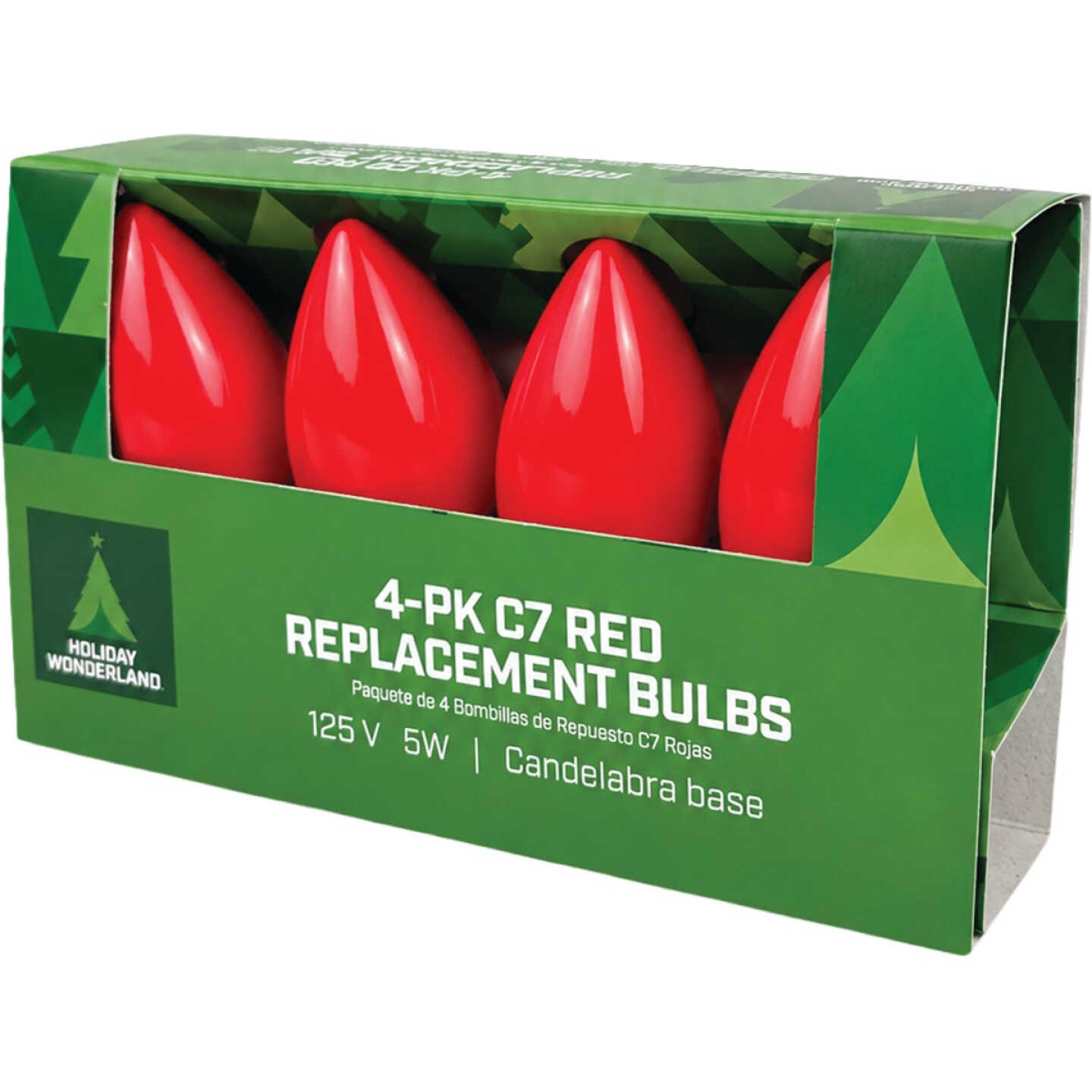 Home Impressions C7 Red Ceramic 125V Replacement Light Bulb (4-Pack) Image 3