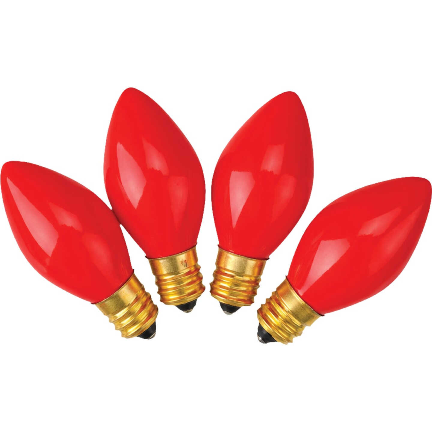 Home Impressions C7 Red Ceramic 125V Replacement Light Bulb (4-Pack) Image 1