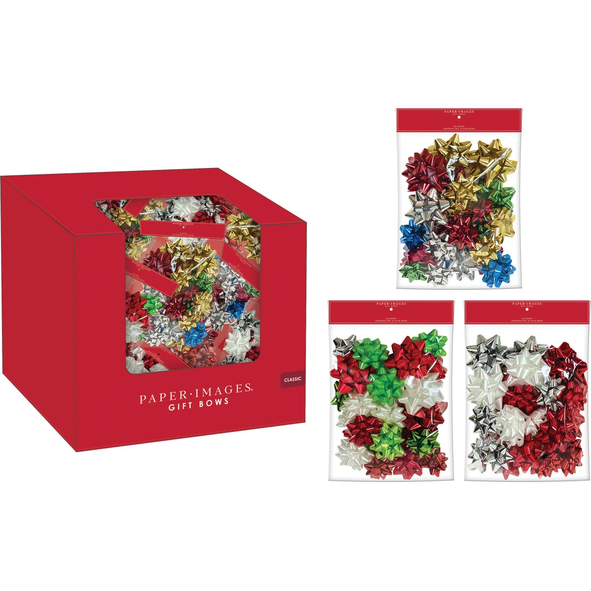 Paper Images Assorted Size Traditional Gift Bow (26-Pack)