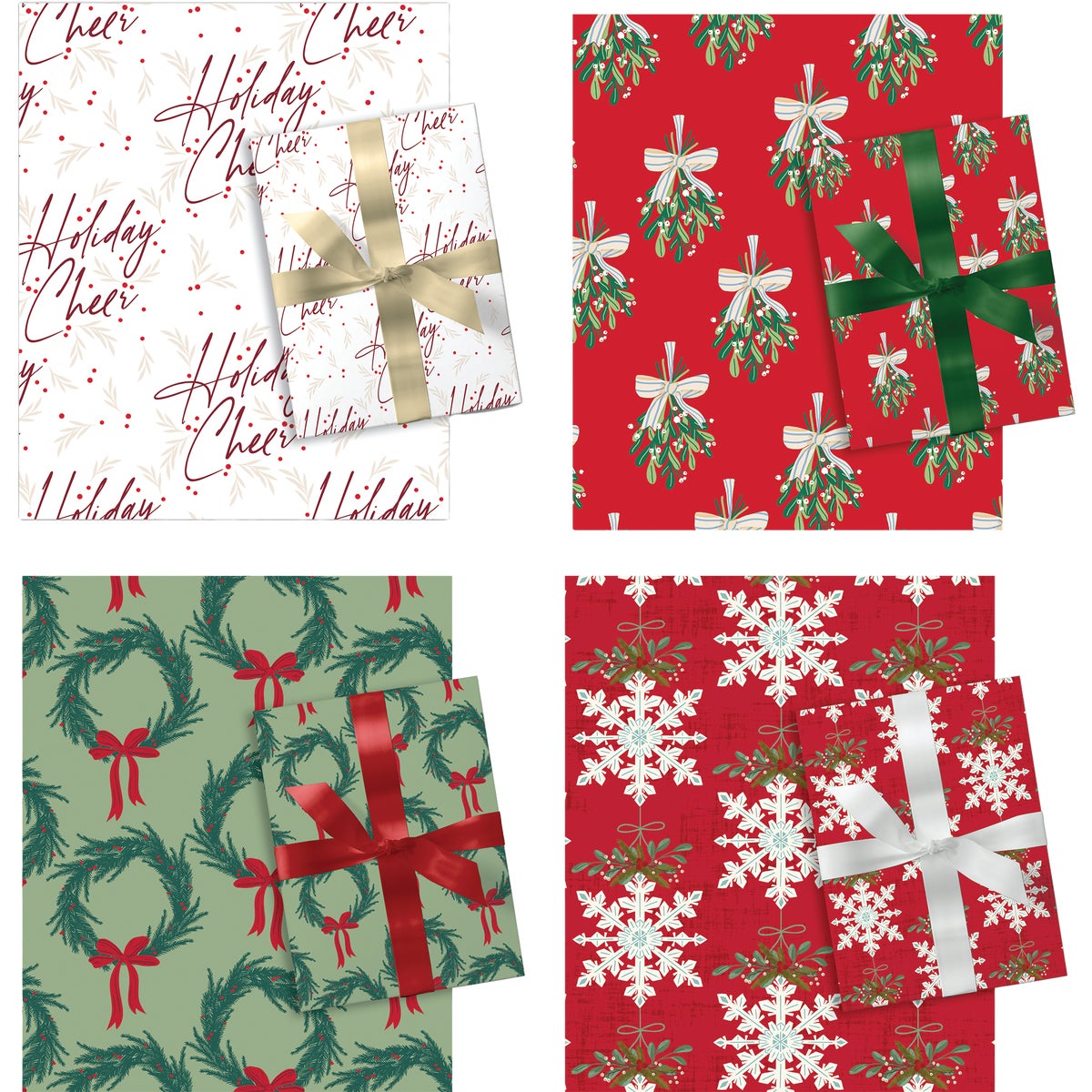 Paper Images Traditional 40 In. Christmas Gift Wrapping Paper