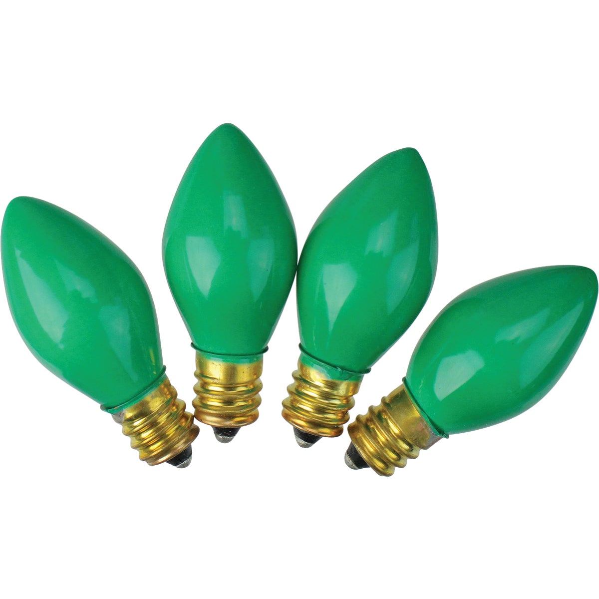Home Impressions C7 Green Ceramic 125V Replacement Light Bulb (4-Pack)